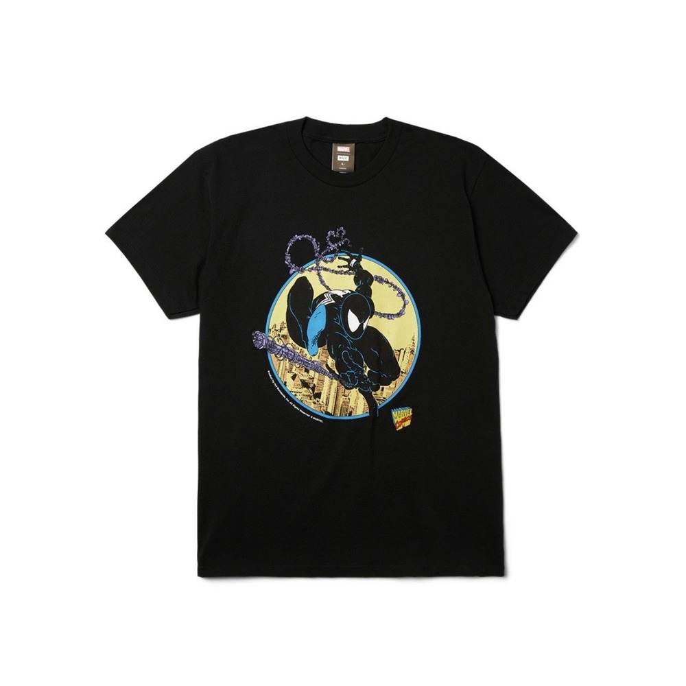 HUF × Spiderman Three Hundred Short Sleeve T-Shirt Black Size L